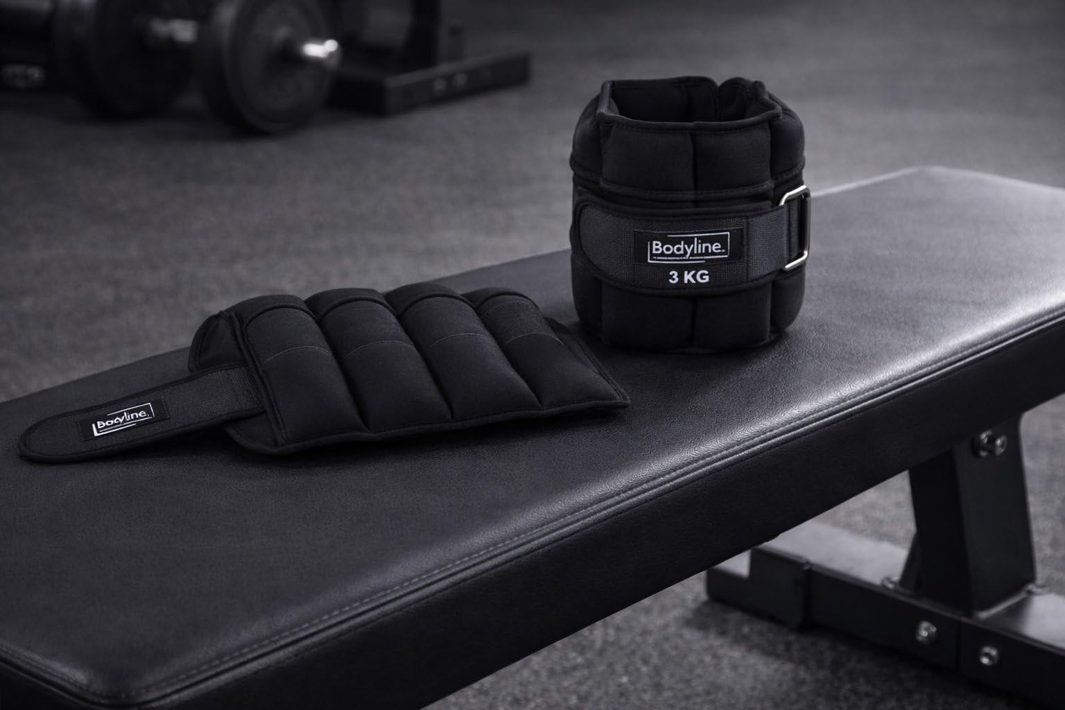 Bodyline Coppia di cavigliere regolabili in neoprene, 3 kg, Cad Fitness, cavigliere ponderate per allenamento delle gambe, rafforzamento muscolare e riabilitazione
