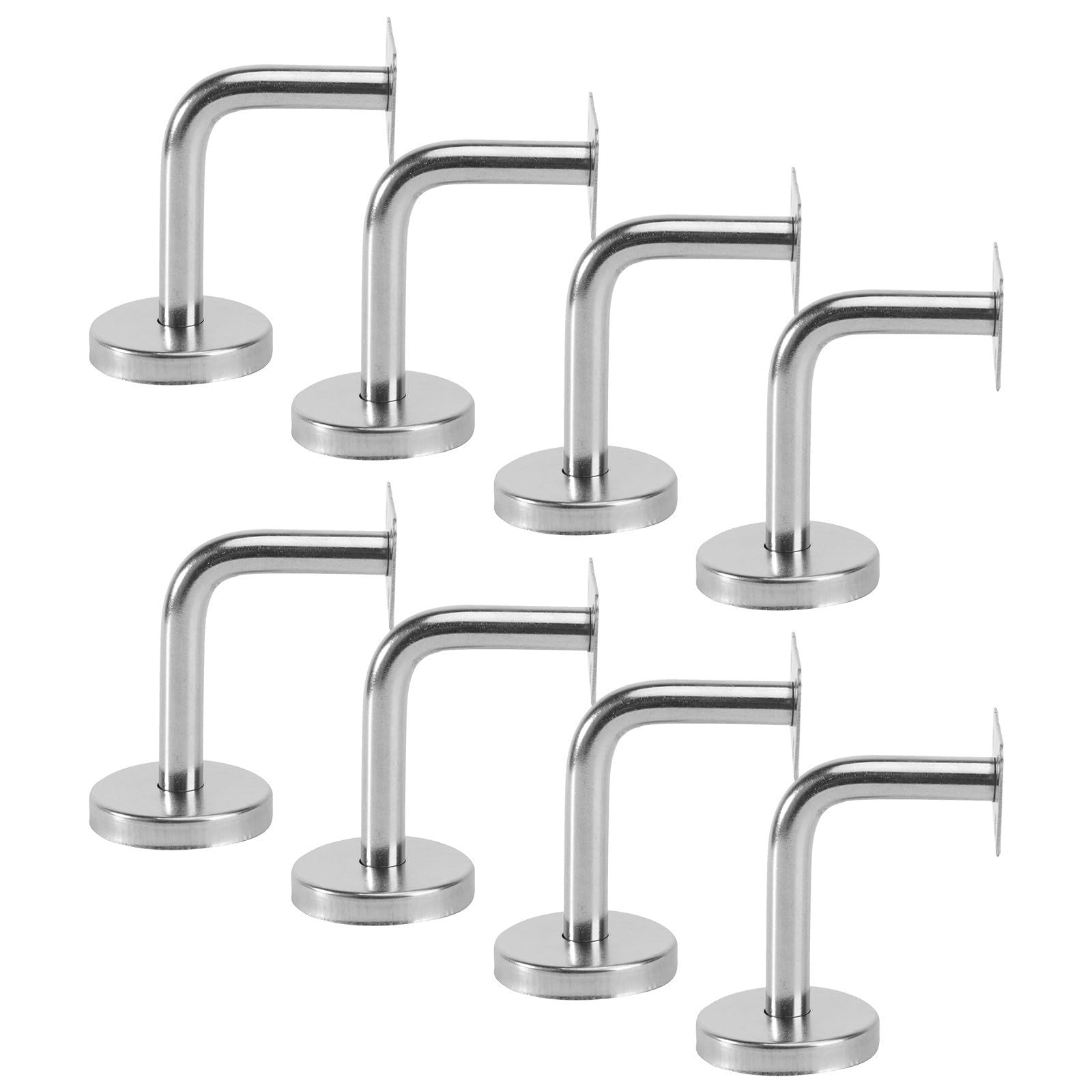 Soporte modular de acero para pasamanos de escalera con superficie pulida pack de 8 piezas