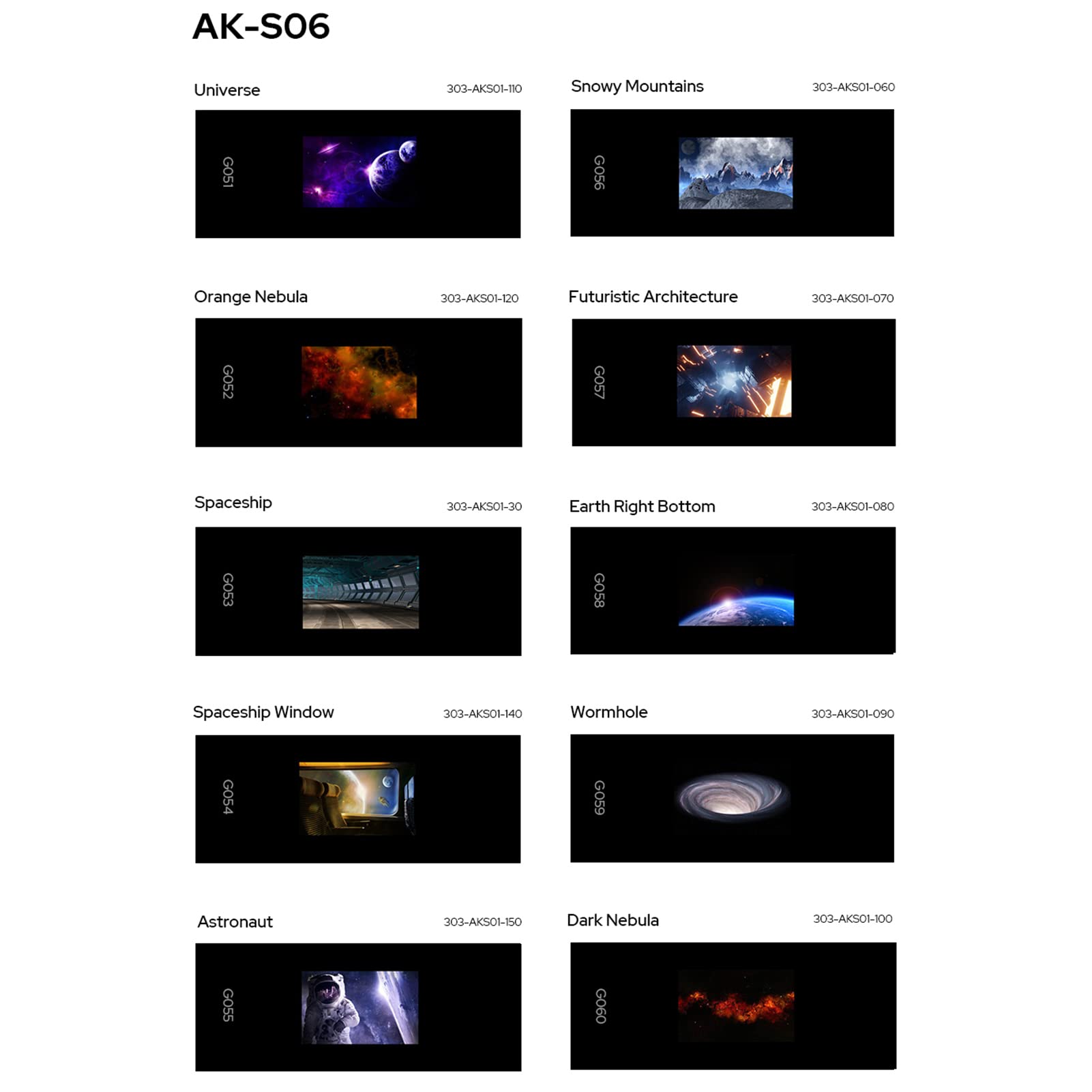Godox AK-S Full Slide Set Folien Flash-Projektor-Dia-Set für Godox AK-R21 Kamera-Blitzprojektor (60 Stück)
