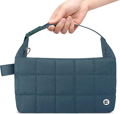 Miniatura 11 de Bolsa de almuerzo Elmklare para mujeres y hombres, caja de almuerzo acolchada tipo puffer para mujeres, bolsas de almuerzo con aislamiento a prueba