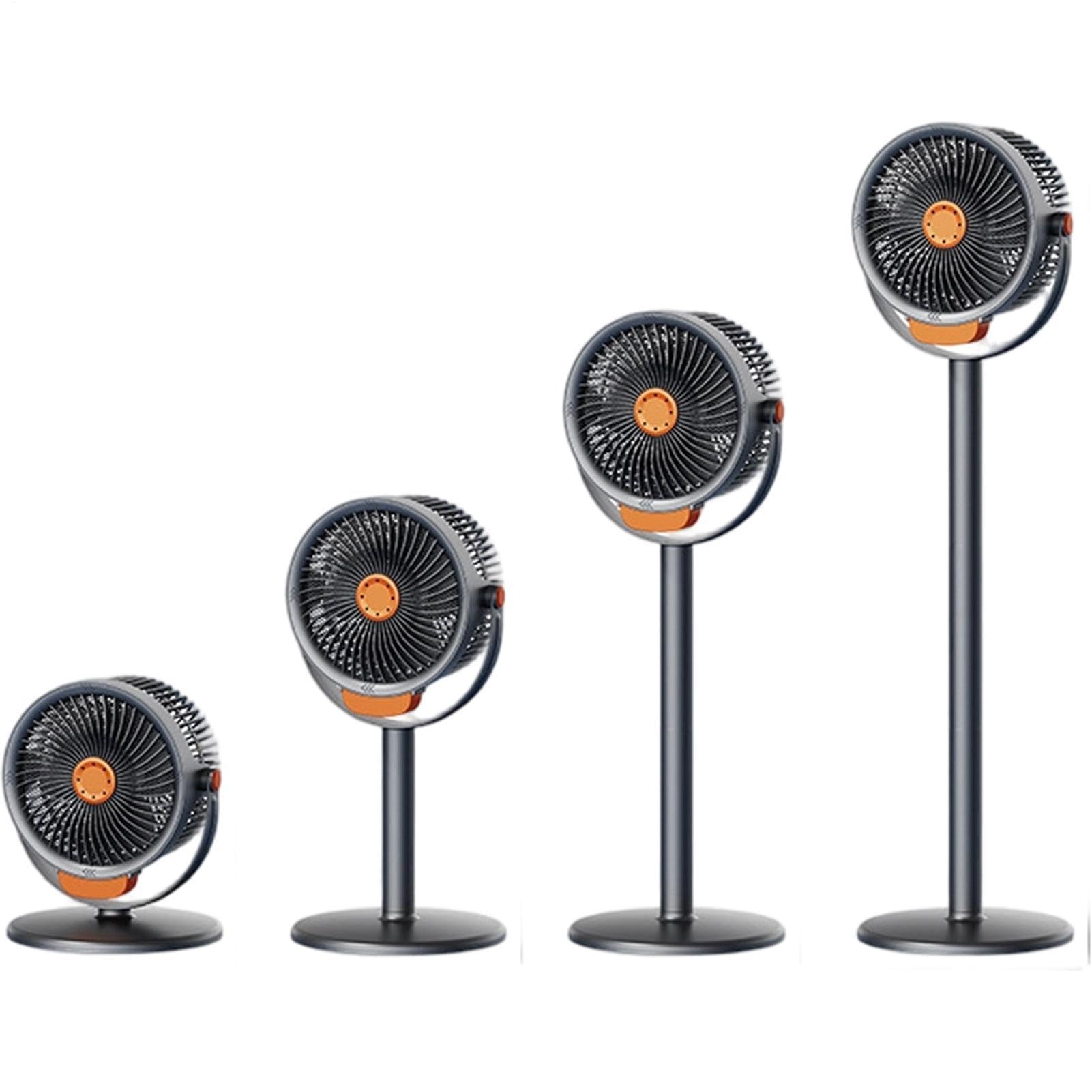 Height Adjustable Standing Fan, 3 Speeds Setting Pedestal Tower Fan, Black, Battery type - Image 8