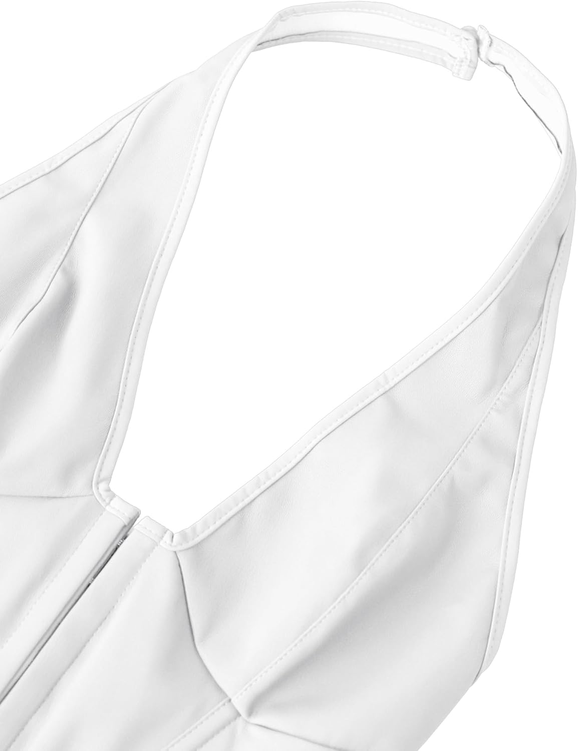 Women's Y2K Leather Halter Top Backless Corset Bustier Top Lace Up Sexy Going Out Crop Tank Halter Neck Party Club - Image 4