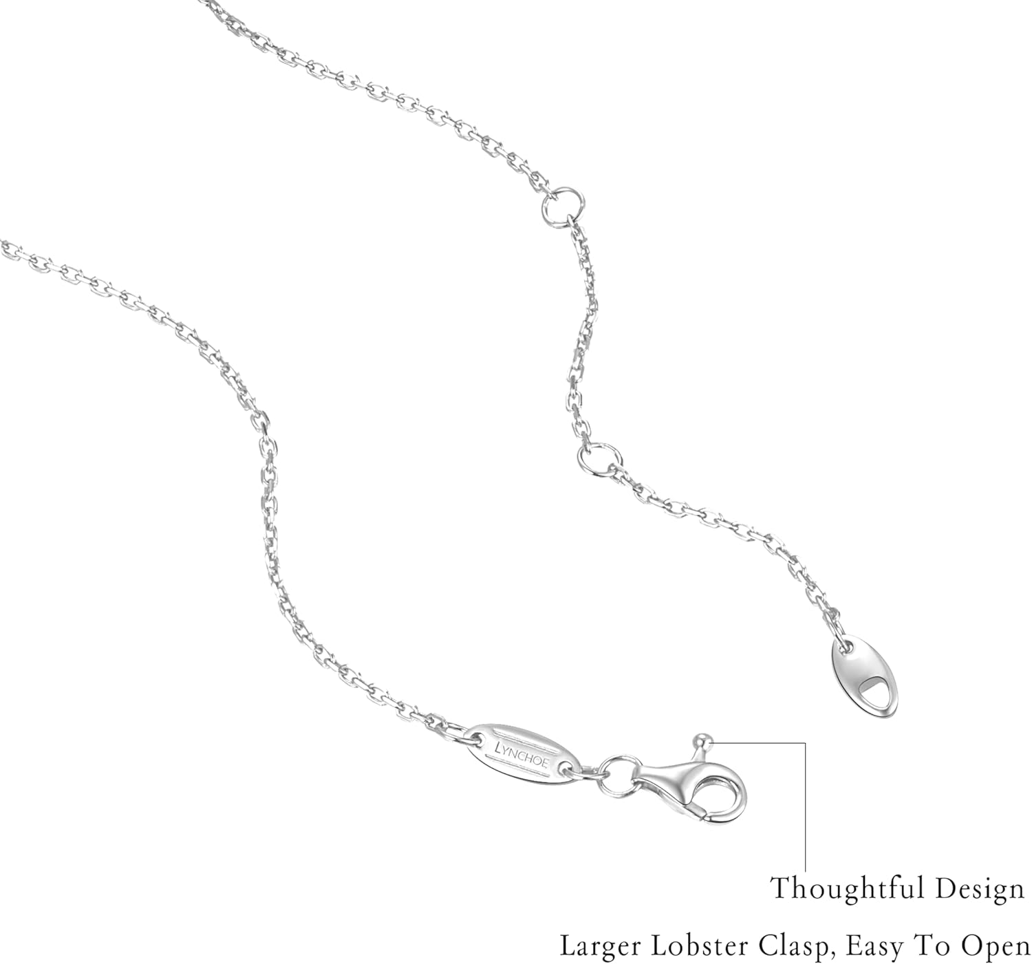 Lab Grown Diamond Evil Eye Necklace in S925 Sterling Silver Necklace,Sterling Silver Evil Eye Necklace, VVS1-VS1 Clarity, E-F Color (Silver) - Image 3