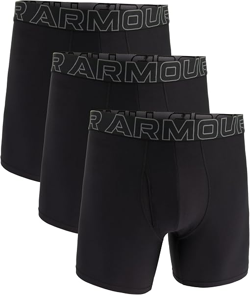 Under Armour Performance Tech Bokserki męskie, 3-pak, długość wewnętrzna 15 cm, oddychające, odprowadzające wilgoć, miękkie w dotyku, komfort przez cały dzień