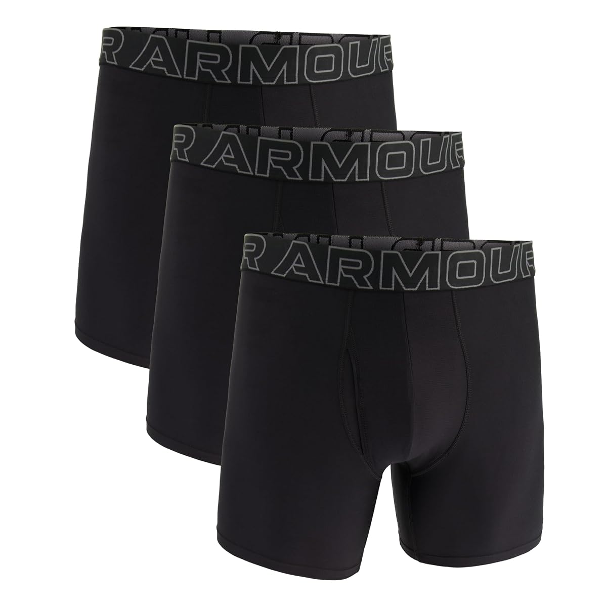 Under Armour Performance Tech Bokserki męskie, 3-pak, długość wewnętrzna 15 cm, oddychające, odprowadzające wilgoć, miękkie w dotyku, komfort przez cały dzień
