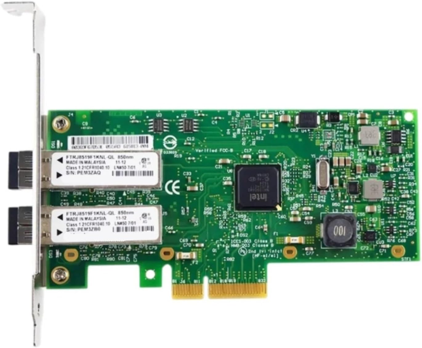 I350-F2 Pci-Express Dual Port Gigabit Multi-Mode Fiber Network Card, I350Am2 Controller(Long Bracket)