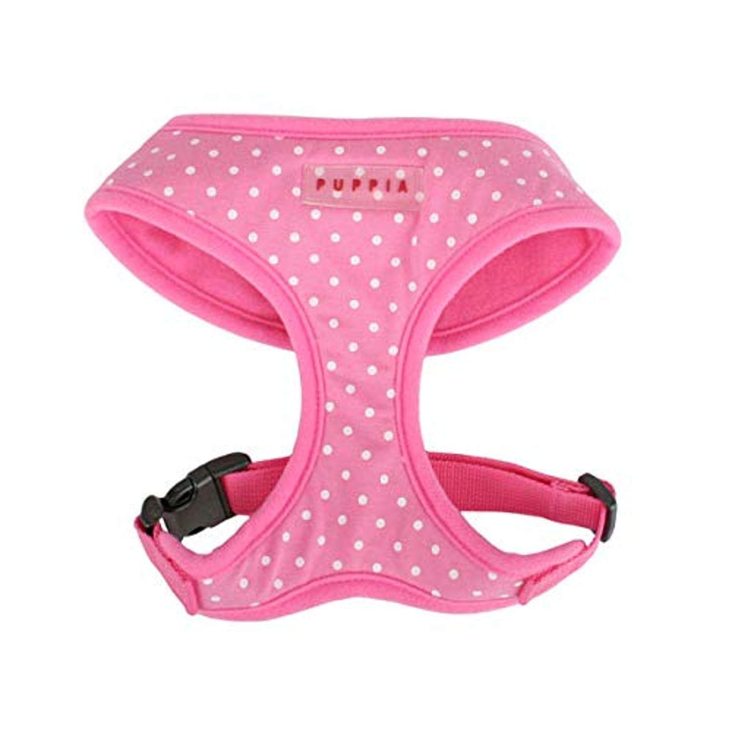 Puppia Dotty Harness, Medium, Pink