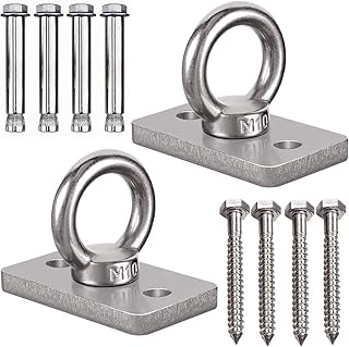 WAREMAID 2 Pack Wall Ceiling Mount Bracket for Suspension Strap, Battle Rope Anchor Ceiling Hook for Gymnastic Ring, Body Weight Strength Training System, Yoga Swing Hammock, Boxing Equipment,2800lb