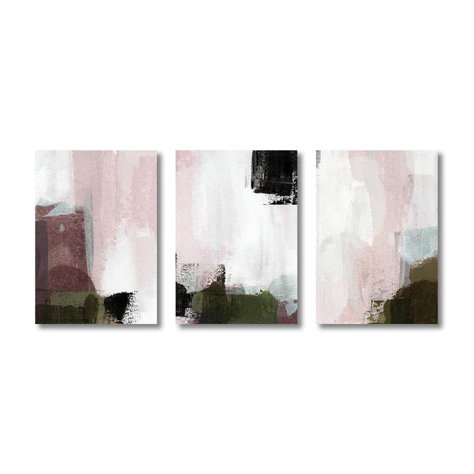 Décor artistique mural design abstrait, lot de 3 toiles pour votre salon