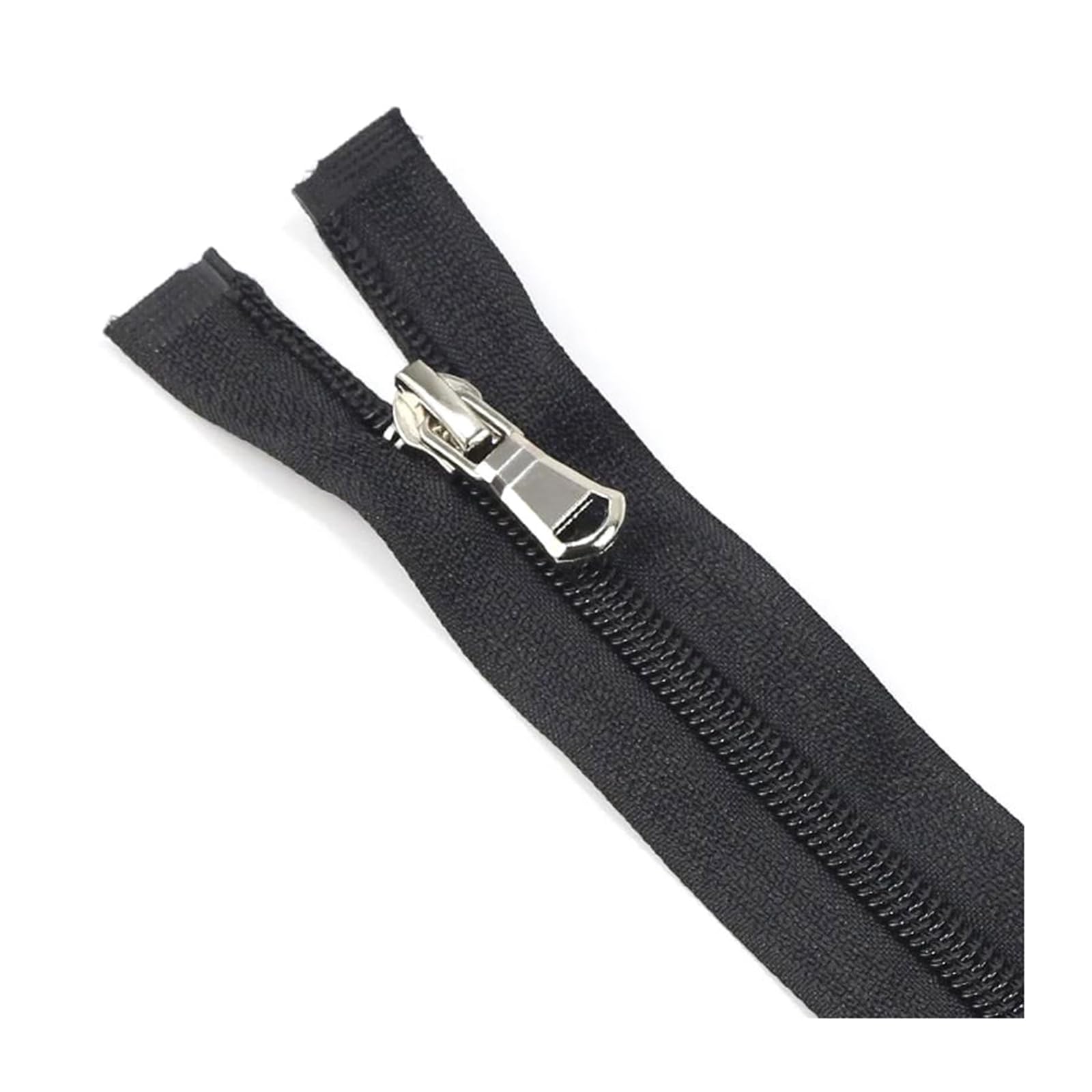 zamki do szycia, Zamki błyskawiczne spiralne nylonowe otwarte do szycia krawieckiego Akcesoria zamków błyskawicznych nylonowych 5# 1 szt(Black,80cm)