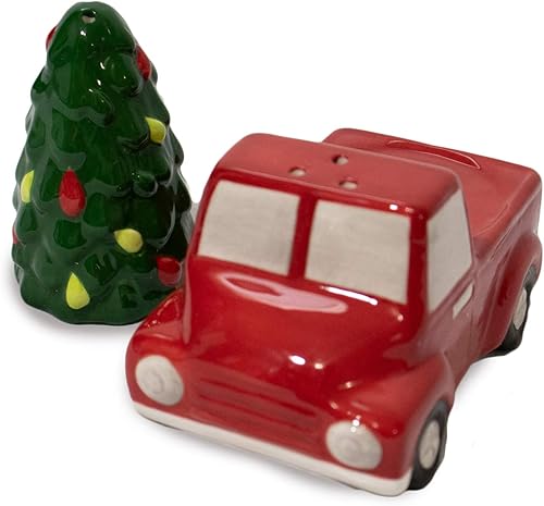 Miniatura 8 de Christmas Special Edition! Juego de salero y pimentero de cerámica (chimenea y patas de Papá Noel)