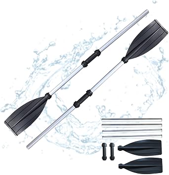 1 Pair 125cm Kayak Paddle for Old Town Sportsman AutoPilot 120 2020-2026, Aluminum Alloy Detachable Adjustable Portable Canoe Paddle Thicken