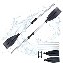 1 Pair 125cm Kayak Paddle for Old Town Sportsman AutoPilot 120 ePDL+ 2024-2026, Aluminum Alloy Detachable Adjustable Portable Canoe Paddle Thicken