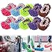 Gigesute 10 UNIDS Chenille Dust Mop Pantuflas Pie Calcetines Mop Caps Multi Function Floor Clean Lazy Shoe Cover Limpiador de Polvo para el Cabello