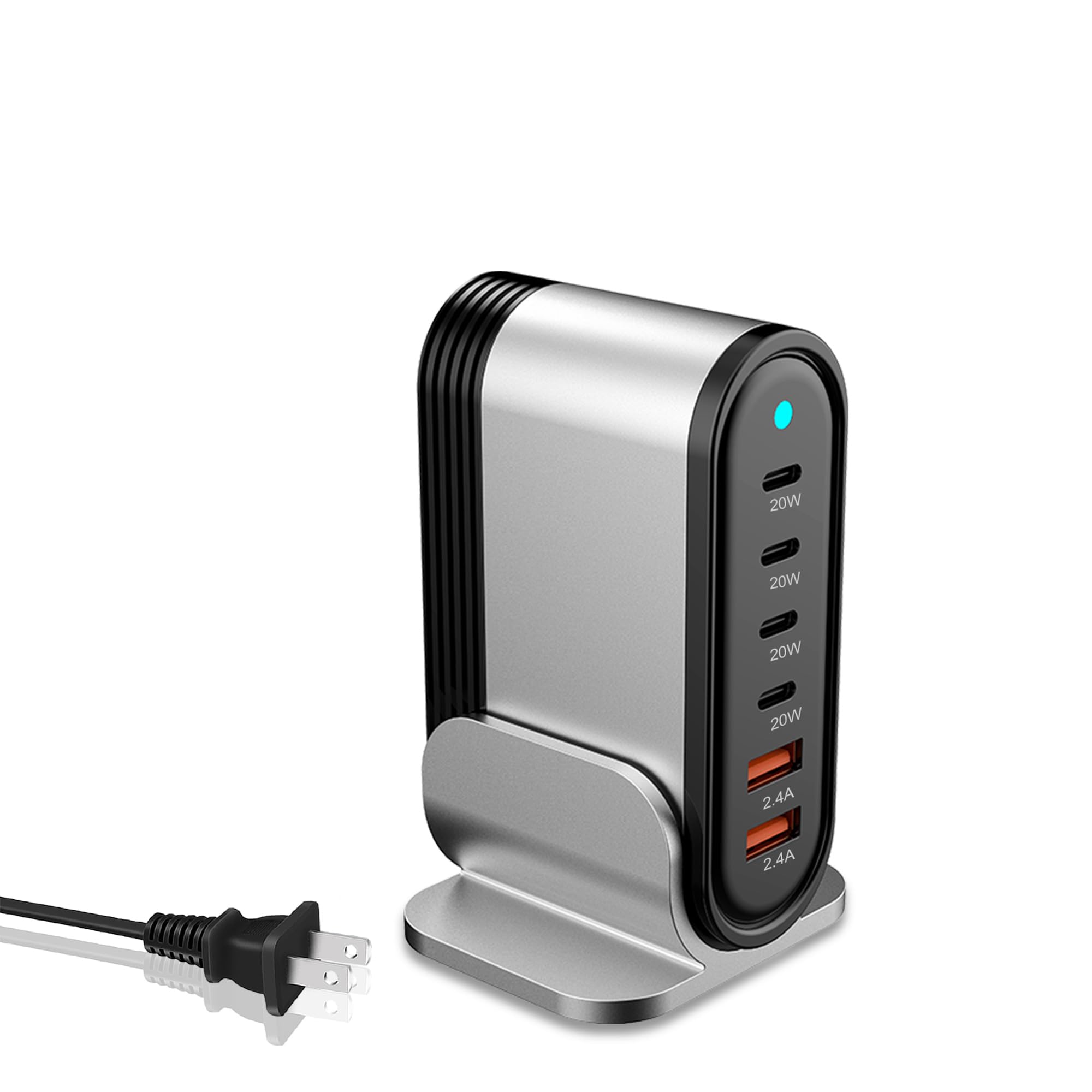 6-in-1 USB Charging Seat, Multi-Port Hub, Fast Charging Wall Charging Station, Power Adapter Socket for Phone 16 15 14 13 12 11 XS XR X SE 8 7 and