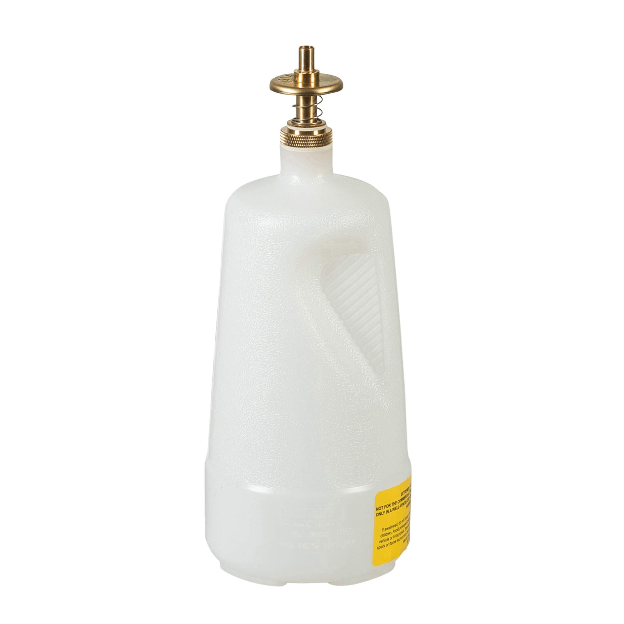 Justrite 14012 Polyethylene Nonmetallic Dispensing Safety Can, 1L Capacity, Translucent