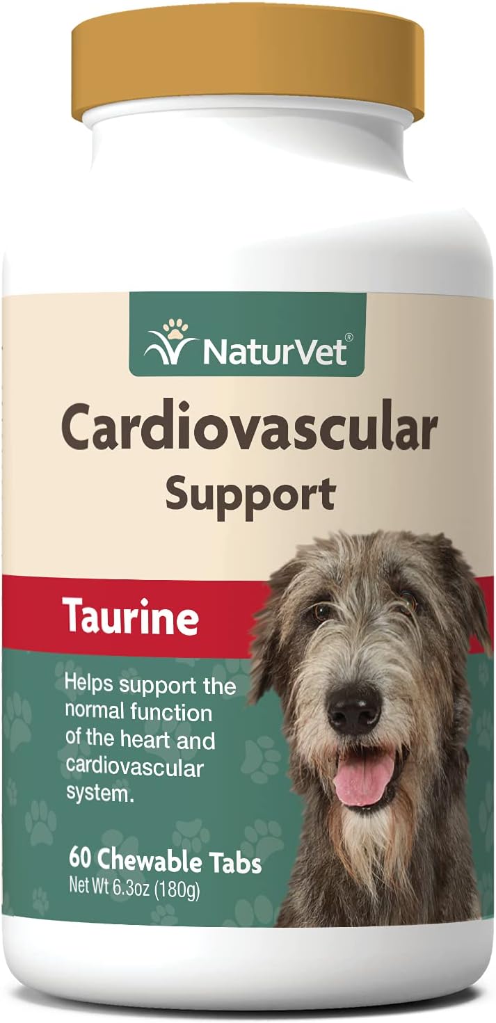 NaturVet Cardiovascular Support Dog Supplement Plus Taurine – Helps Support Dog Heart and Cardiovascular Systems – Includes…
