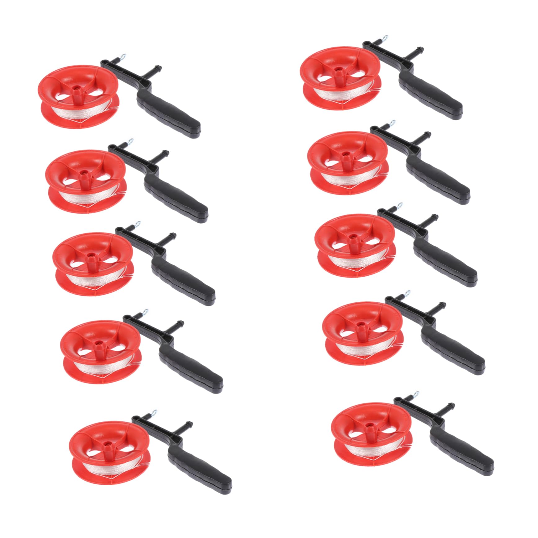 Yardwe Professional Kite Spools 10 Pack Hand-held Reels DIY Kite for Boys and Girls Winder Reel Wheel Set