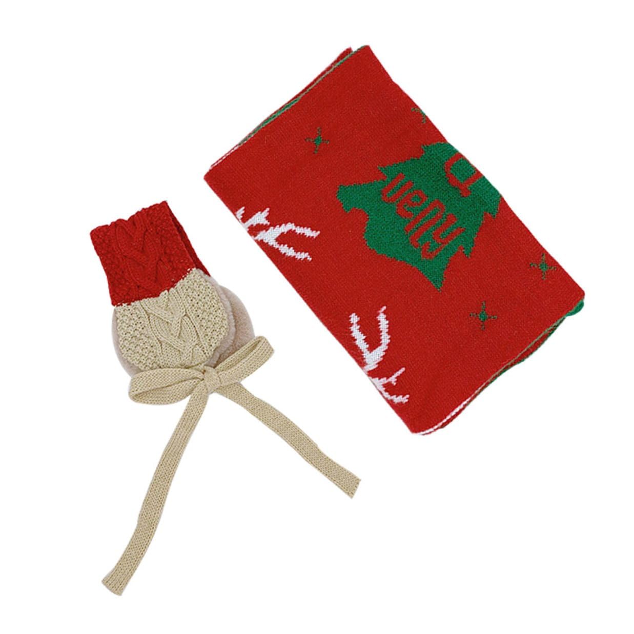Bufanda navideña y orejeras de invierno como regalo infantil de reyes y fiestas 8
