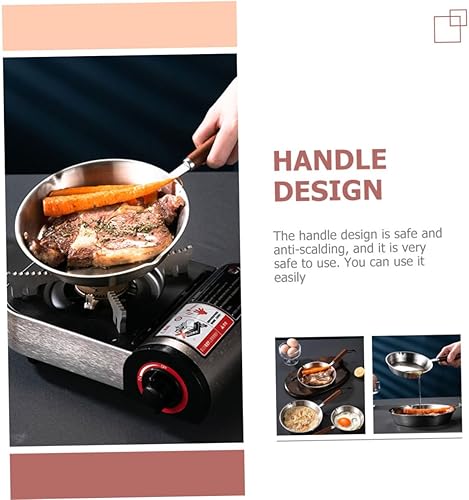 Miniatura 8 de Sartén pequeña para panqueques, sartenes para tortillas, sartén de hierro fundido pre-sazonada, plancha de acero inoxidable, mini wok, utensilios de