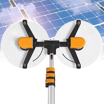 Brushless Motor Solar Panel Cleaning Robot 7.5m, 65cm Cleaning Width Glass Cleaning Pole Brush for photovoltaic Panels and roof CleaningWired