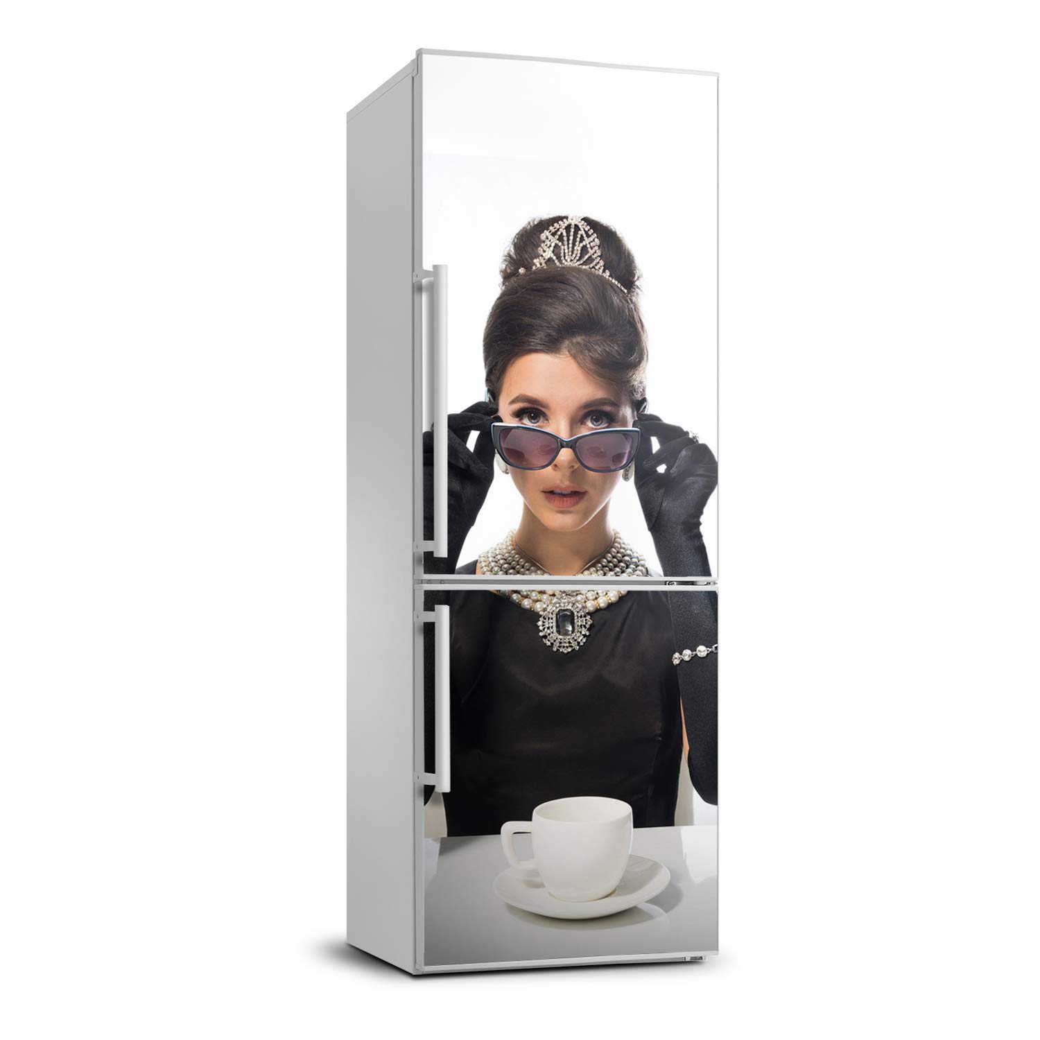 Cubierta de refrigerador autoadhesiva para renovar neveras gastadas y tapar imperfecciones de cocina