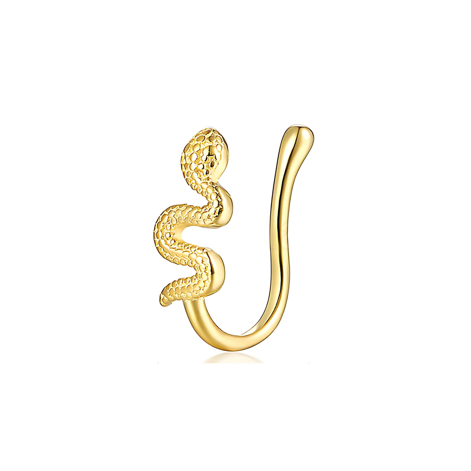 Via Mazzini Gold Plated Snake Design Nose Clip Ring False Nose Ring Non Piercing Clip On Nose Hoop Rings Body Jewelry (NR0312) 1 Pc Only (B0CTZSPRPB) Amazon Price History, Amazon Price Tracker