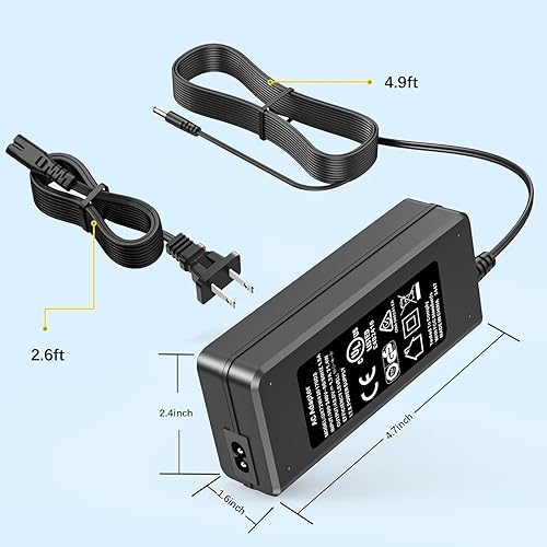 Vista 7 de Fuente de alimentación de cargador de 42 V compatible con batería de iones de litio de 36 V, adaptador de corriente alterna de repuesto para 42 V