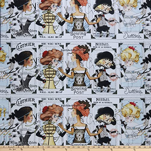 Riley Blake Designs Riley Blake She Who Sews Photo Finish Border Stripe