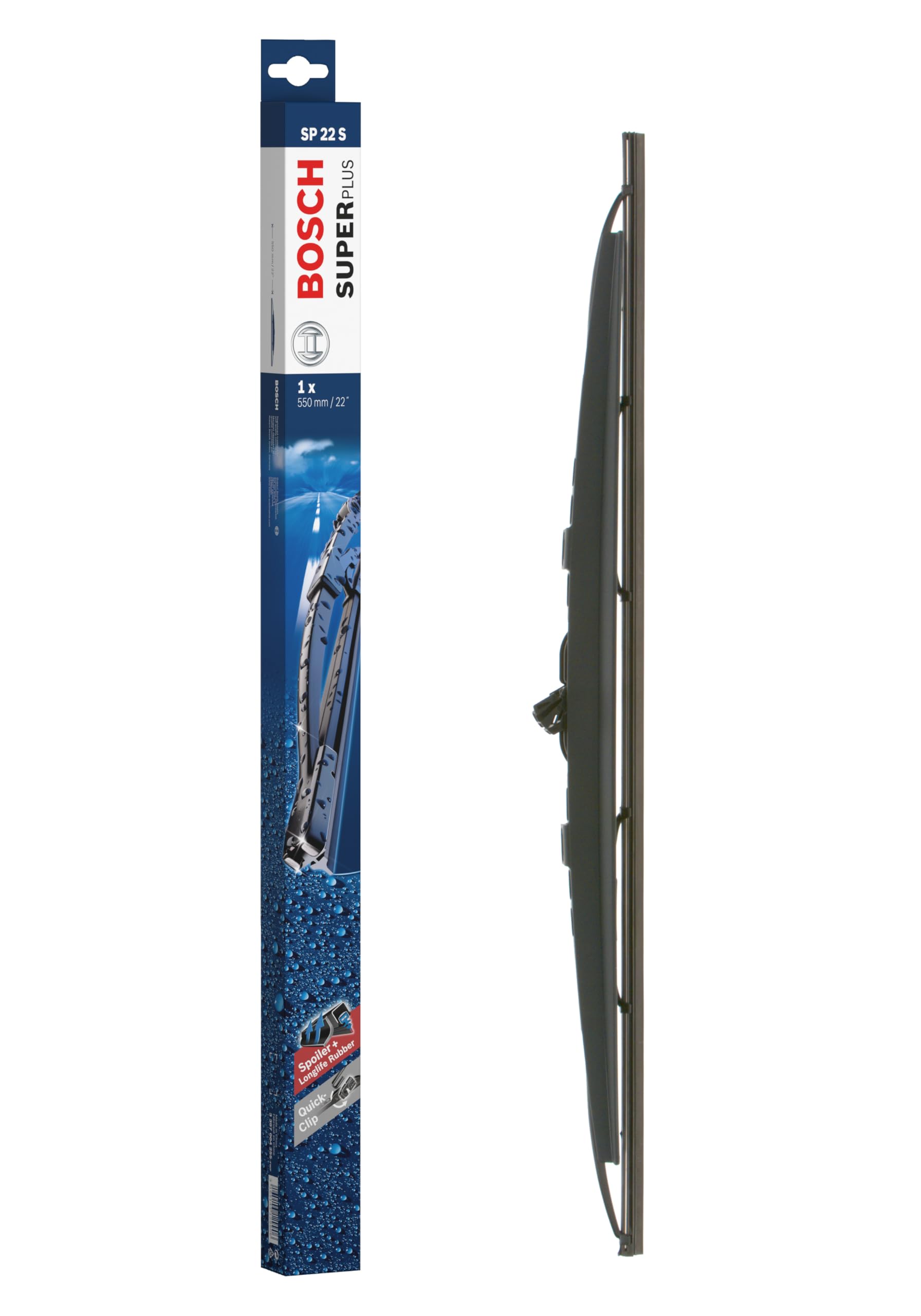 Bosch Bosch Wiper Blade Super Plus Spoiler SP22S, Length: 550mm − Single Front Wiper Blades