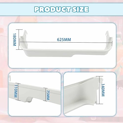 Miniatura 6 de Kojem 240337901 240337904 240337905 - Estante de repuesto para puerta de refrigerador, compatible con Frigidaire Refrigerador Blanco ABS Plástico