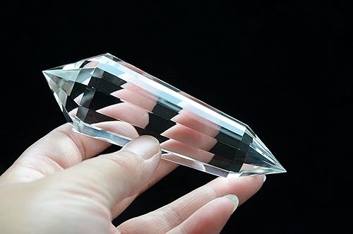 Miniatura 4 de Opalgemstore Real Tibet Himalaya Alta Altitud 99% Transparente 13 Caras Crystal Point Quartz Vogel Varita 3.95 Pulgadas Espiritual Reiki Healing