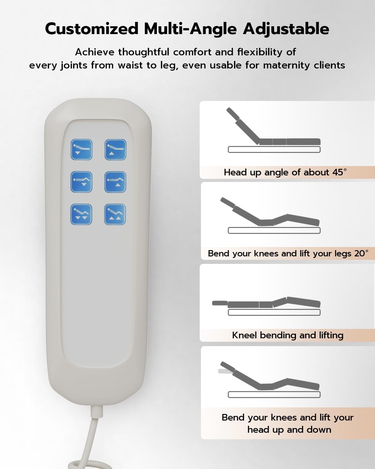 SyyBhb Fully Electric Massage Table Professional with Foot Pedal for Clients, Customized Angle Adjustable and Electric Lift 3 Motor, Heavy Duty Frame, Exam/Treatment/Spa/Tattoo/Facial, Black