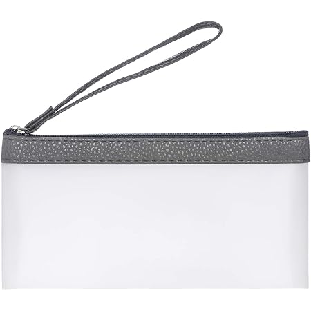 Amazon ペンケース Himmel 筆箱 透明 筆ポーチ シンプル 大容量 ファスナー開閉 鉛筆袋 クリアペンポーチ 学生用 社会人用 グレー ペンケース 文房具 オフィス用品