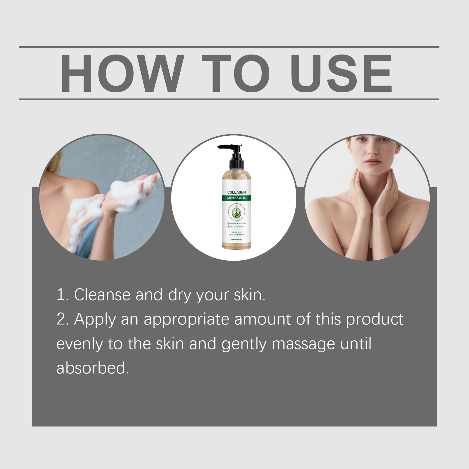 Olio di collagene lifting per il corpo, olio di collagene idratante per il corpo dopo la doccia, oli di collagene rassodante per il corpo, oli lifting rassodanti con idratante anti-invecchiamento, 100