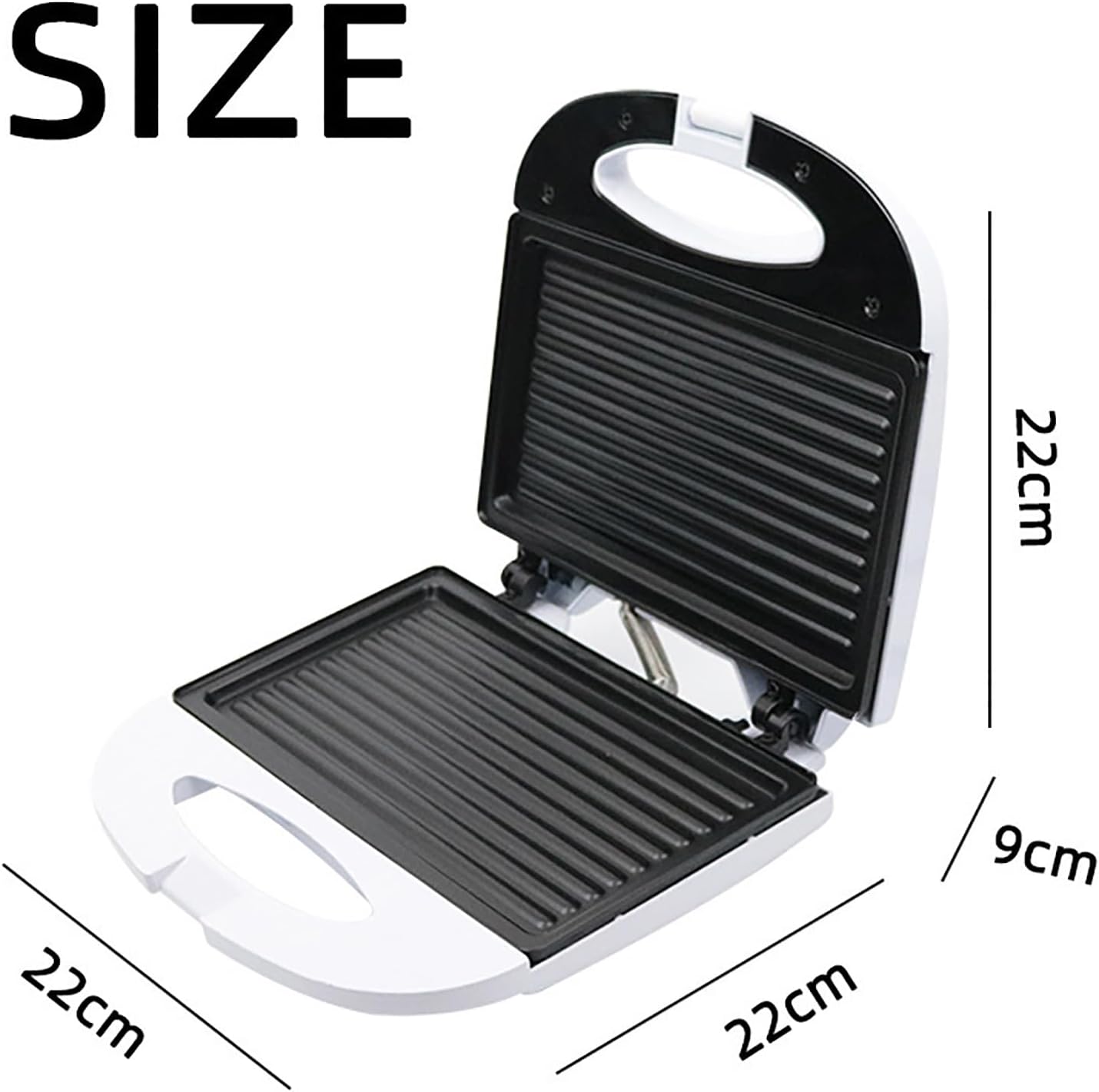 Sandwich Maker, Panini Press Sandwich Maker with Nonstick Surface Breakfast Sandwich Maker Witn Indicator Light Cool Touch Handle, for Breakfast Grilled Cheese Egg Bacon Steak