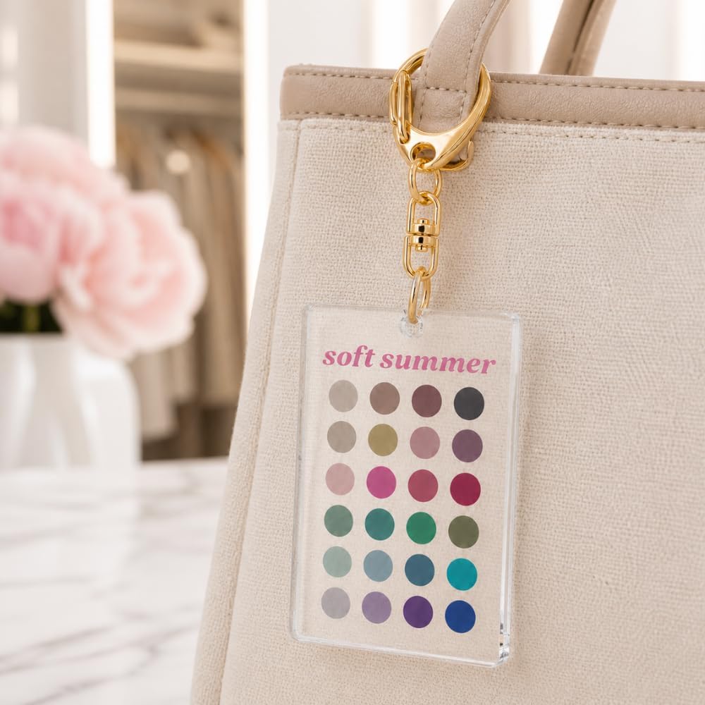 Seasonal Color Analysis Keychain, Portable Acrylic Color Guide for Shopping, 24 Colors image 5