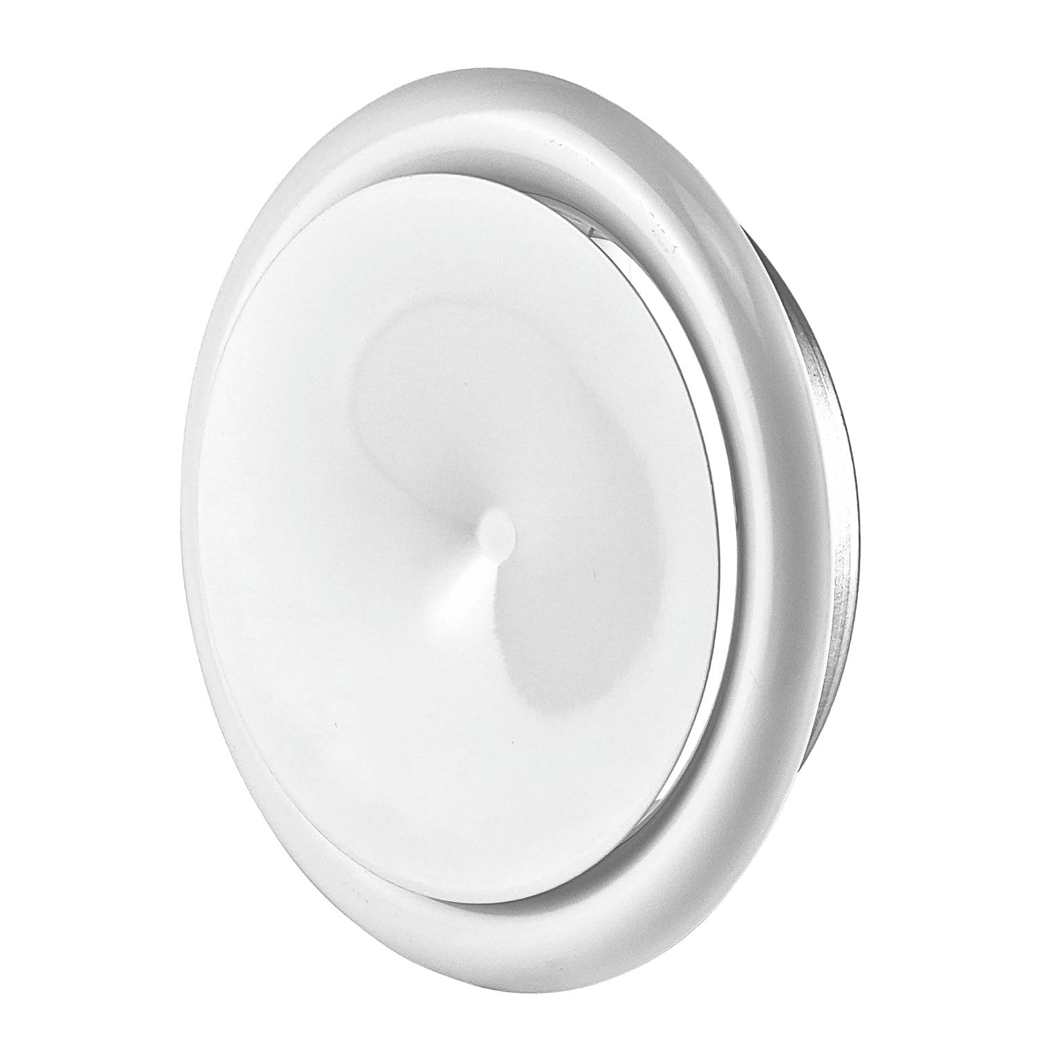Steinberg14 White Supply Air White 200Mm Air Supply Valve - 8 Inch Extractor Fan Vent Cover - Round Adjustable Air Vent - Bathroom Diffuser - Wall Vent Cover - Ceiling Vent Grille - Metal Ventilation Grille