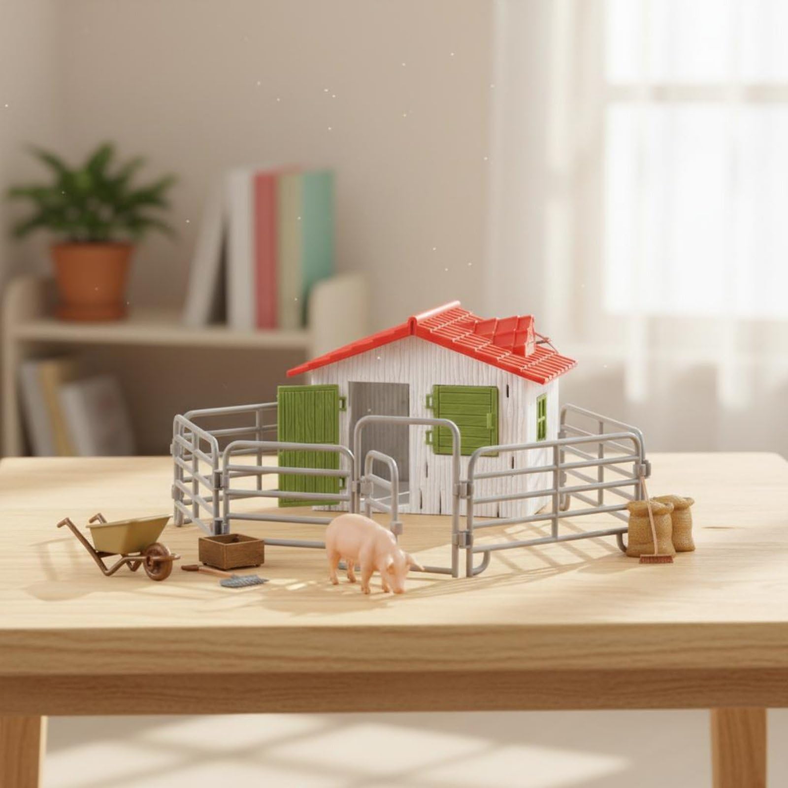 Set de Animales de Granja Detalles Realistas Figuras Animales Educativo para Colección , Granja Feliz Set A