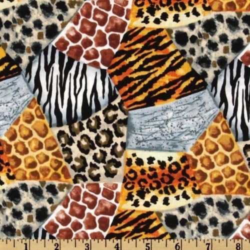 44'' Wide Jungle Buddies Skins Safari Fabric By The Yard
