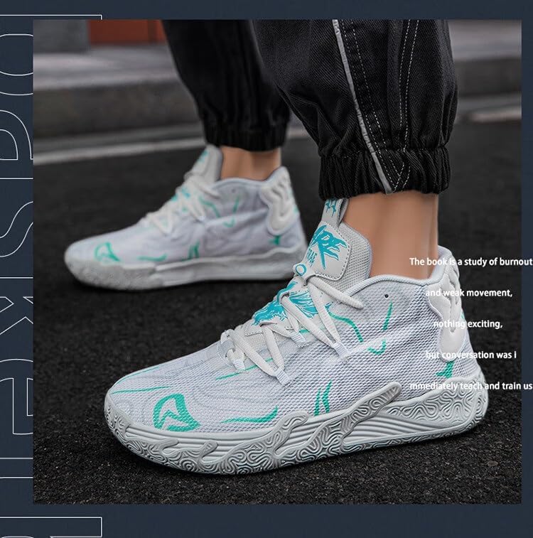 Bolognifi Unisex High-top Basketball Shoes, Non-Slip Rubber Outsole Ideal for Outdoor Training and Games