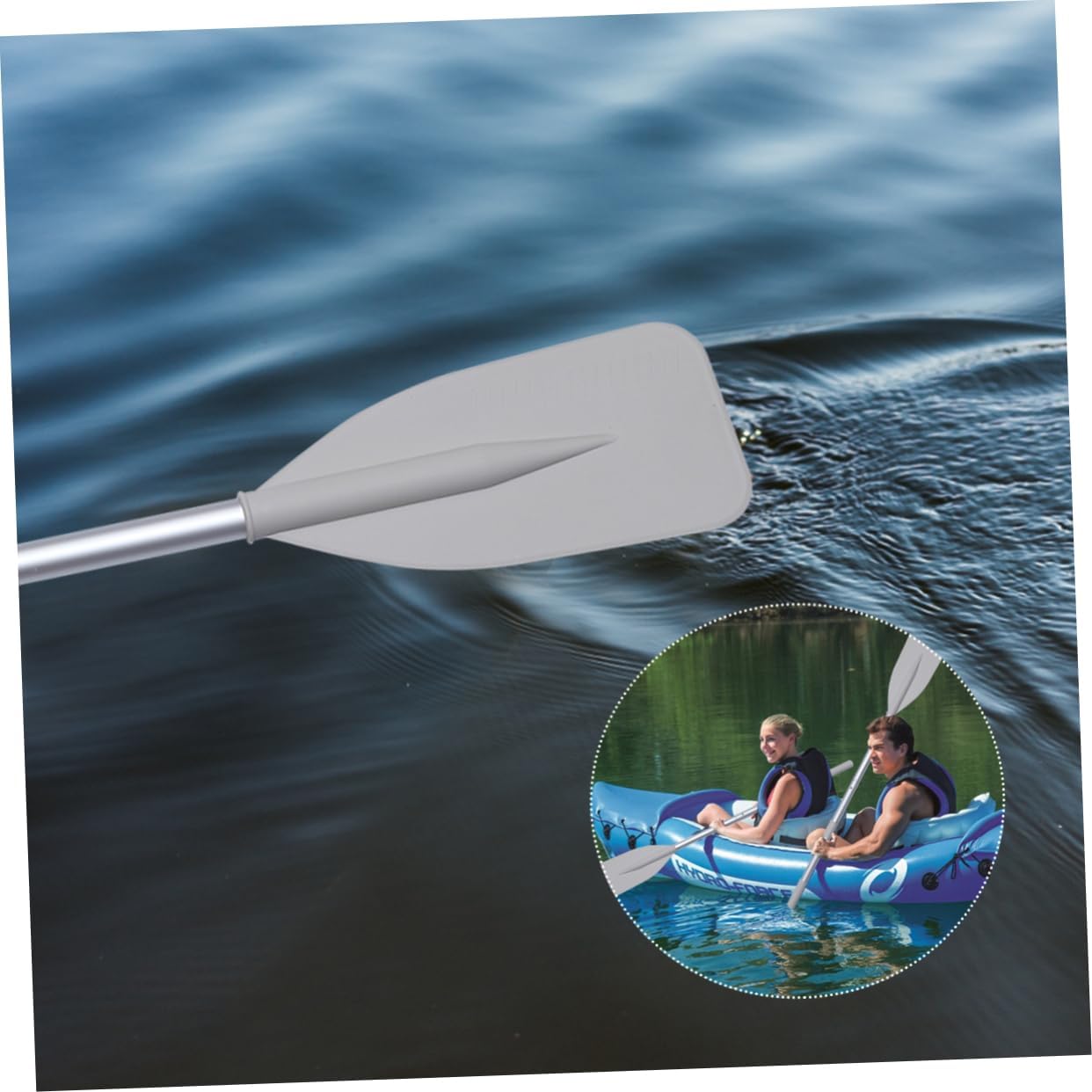 Totority 1pair Kayak Paddle Detachable Aluminum Alloy Oars for Canoeing and Boating Lightweight and Portable Grey Color for Outdoor Water Sports