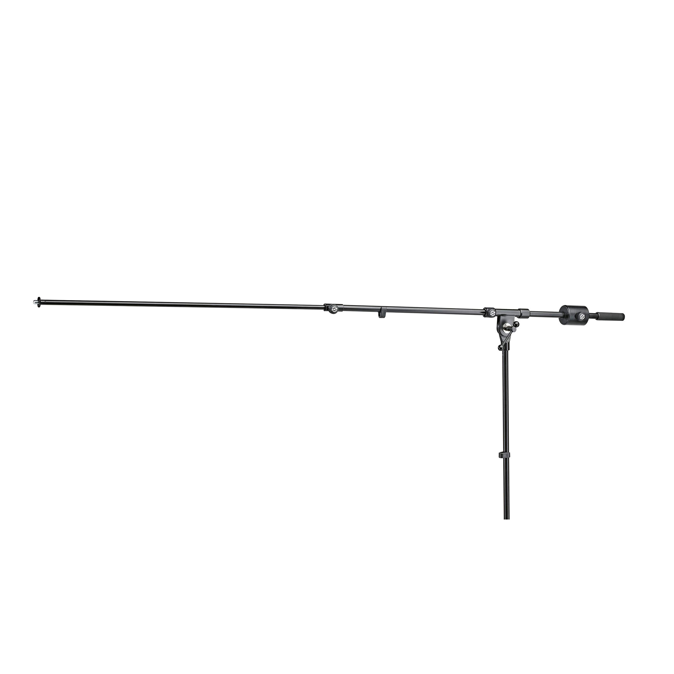K&M 25530 Schwenkarm Schwarz - Extralanger ausziehbarer XXL-Galgen 87 - 155 cm mit Ausgleichsgewicht