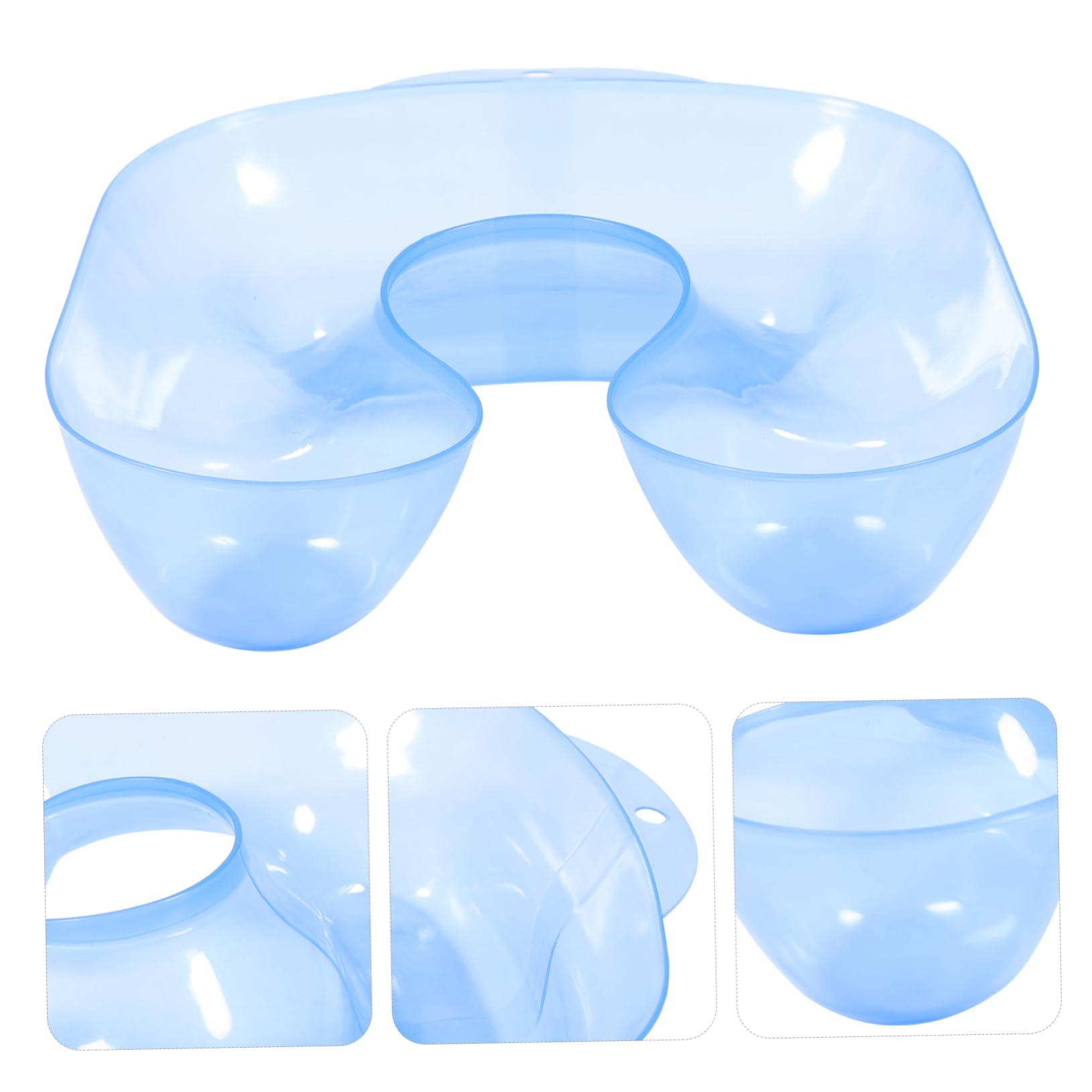 FOMIYES Bandeja Lisa de Cabello Cuello para Teñir Cervical el Cojín Plástico Azul y Superficie para Salón Profesional Peluquería