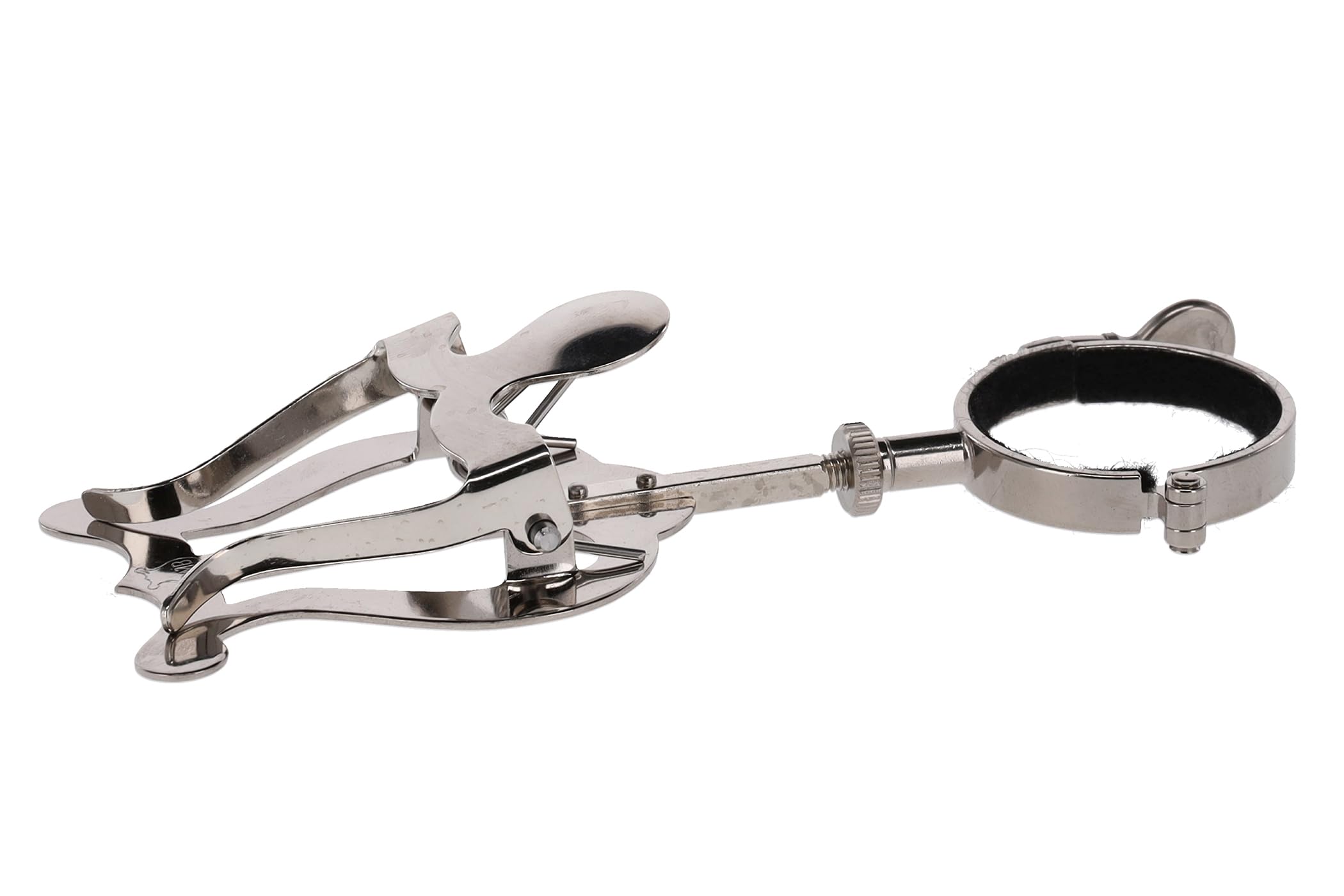 GEWA Porta spartiti da marcia Bb-Clarinetto - Nichelato - Piccola Lira - 1 Pulsante - Diametro anello 33 mm