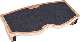 StrongTek Ergonomic Wooden Footrest Rocker - 350lbs Capacity, Non-Slip, Standing Desk Balance Board, Boosts Circulation & Posture, 18" Wide