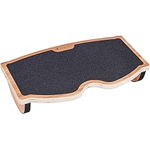 StrongTek Ergonomic Wood Foot Rest for Enhanced Circulation &amp; Comfort, 350lbs Capacity, Rocker Balance Board for Standing Desks, Non-Slip, No Assembly, 18" Wide - Ideal for Office/Home