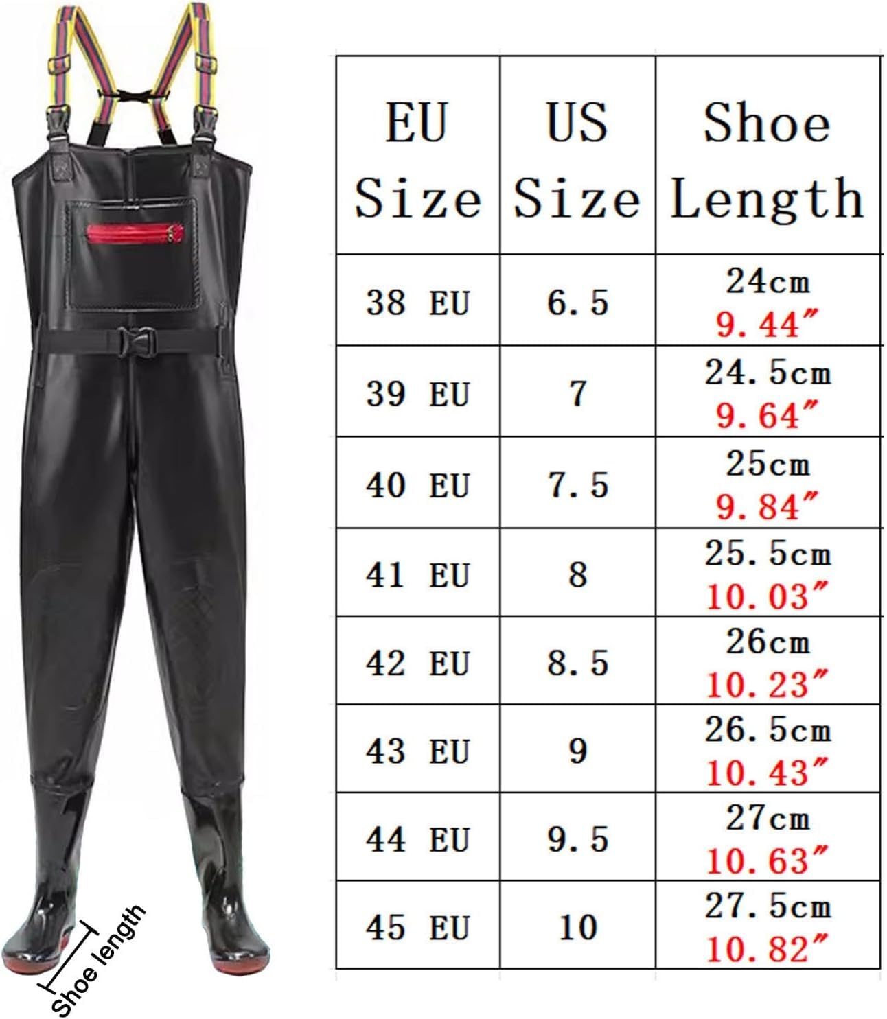 Hip Wozopy Outdoor Lekkie Wodery Wędkarskie Dla Mężczyzn I Kobiet Wodoodporne Buty Woderowe Z Pvc Do Brodzenia I Polowania, Printed, 6
