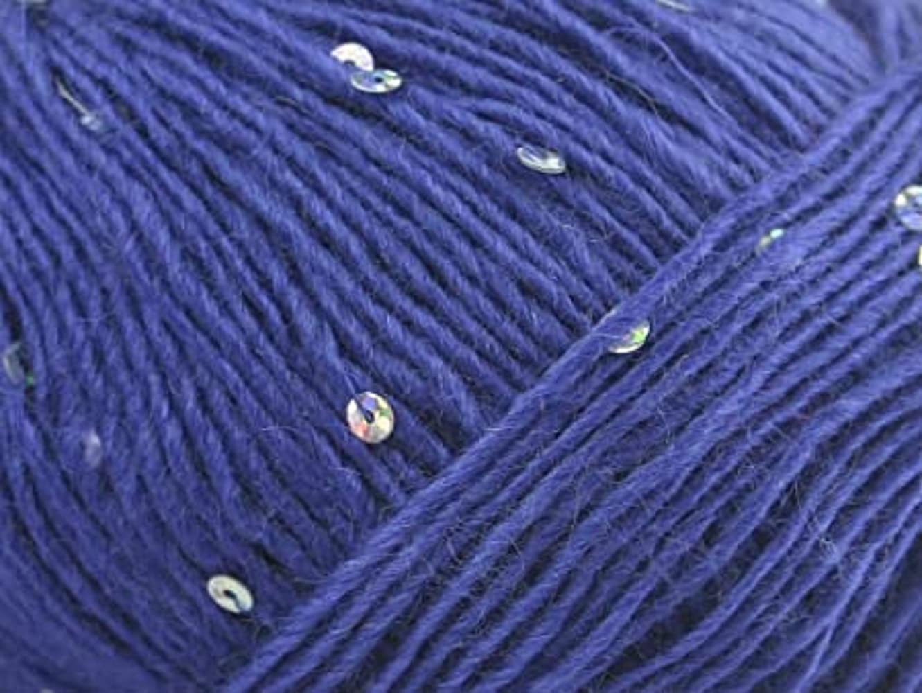 King Cole Galaxy DK Knitting Yarn Navy with sequins (731)