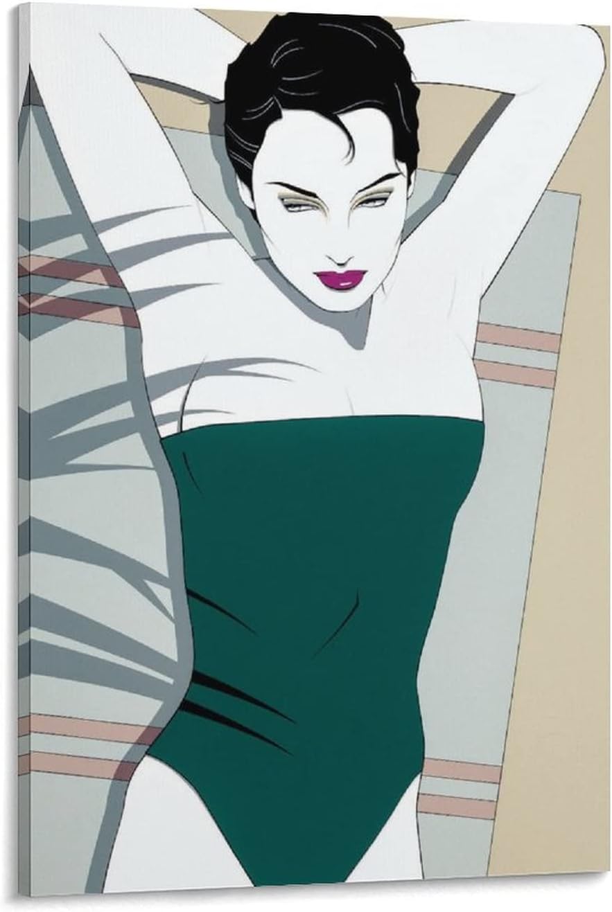 Patrick Nagel - Heidi AP 1983 Poster Decorative Painting Canvas Wall Art Living Room Posters Bedroom Painting 24x36inch(60x90cm)